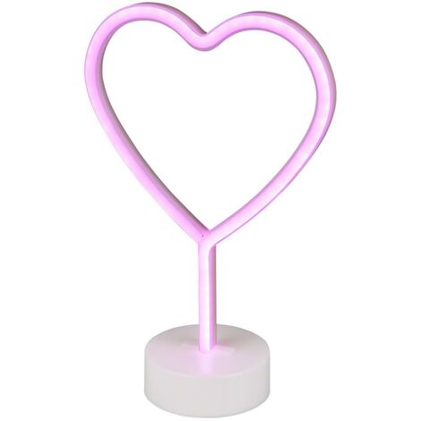 Lámpara de sobremesa Reality Heart 1.8W 31×20 cm. LED integrado. Conexión USB Salón y dormitorio. Estilo diseño. Plástico y policarbonato. Color blanco - Blanco