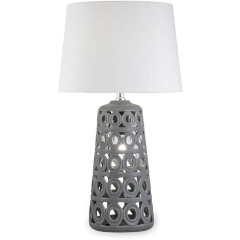 Lámpara de sobremesa rinconera modelo Mónaco acabado gris 56cm(alto) 30cm(ancho).