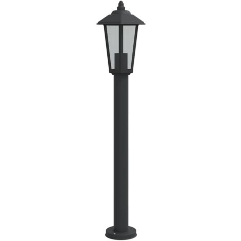 Lámpara de suelo de exterior acero inoxidable negro 80 cm vidaXL