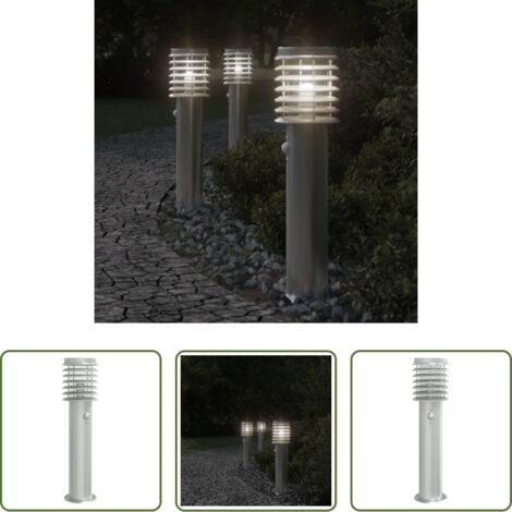 Lámpara de suelo -  Lámparas de suelo de exterior con sensor acero inoxidable 60 cm
