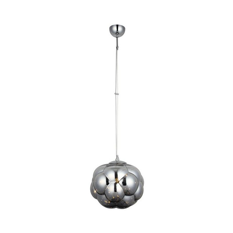 

Lampara de Suspension Bobo - Arana - Lampara de techo - Cromo en Metal, Vidrio, 25 x 25 x 105 cm, 1 x E27, 40W