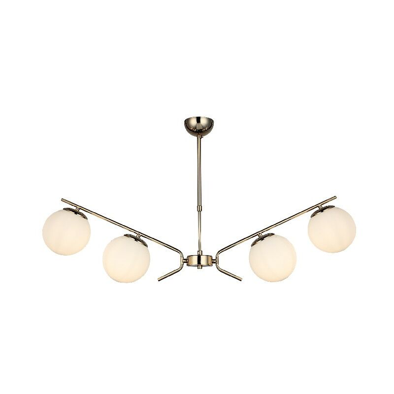 

Lampara de suspension Cerco - arana - Lampara de techo - Oro en Metal, Vidrio, 14 x 98 x 72 cm, 4 x E27, Max 40W