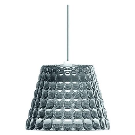 Lámpara de suspensión de plexiglás TIFFANY gris diámetro 13x h10 cm