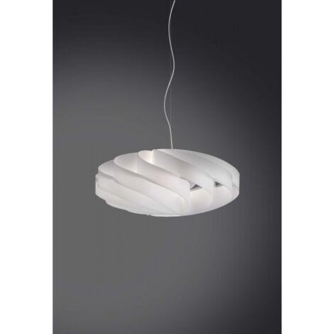 Lámpara de suspensión en Polilux FLAT tres luces Blanco diámetro 70x h34 cm