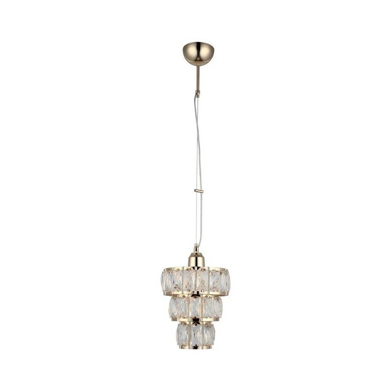 

Lampara de Suspension Feka - Arana - Lampara de techo - Oro en Metal, Cristal, 19 x 19 x 90 cm, 1 x E27, 40 W
