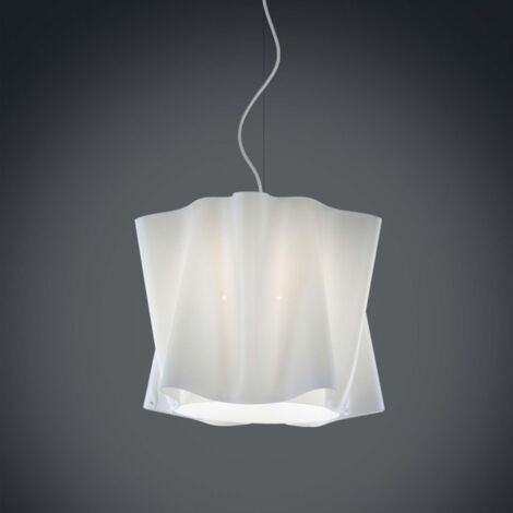 Lámpara de suspensión FOLIO pantalla en Polilux Blanco diámetro 40x h37 cm
