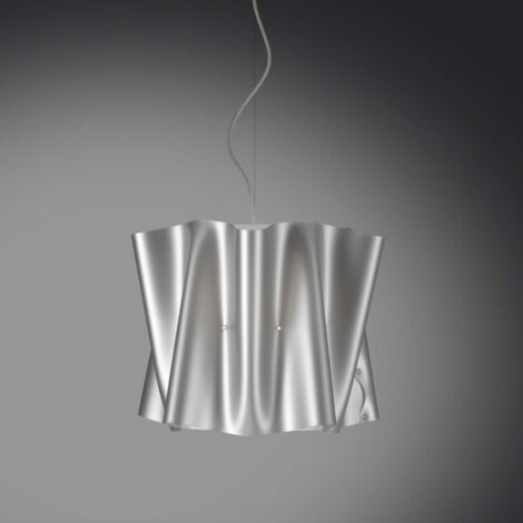 Lámpara de suspensión FOLIO pantalla Polilux Plata diámetro 40x h37 cm