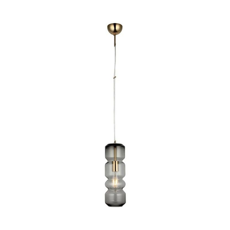 

Lampara de Suspension Kanu - Arana - Lampara de techo - Oro, Transparente en Metal, Vidrio, 12 x 12 x 110 cm, 1 x E27, 40W