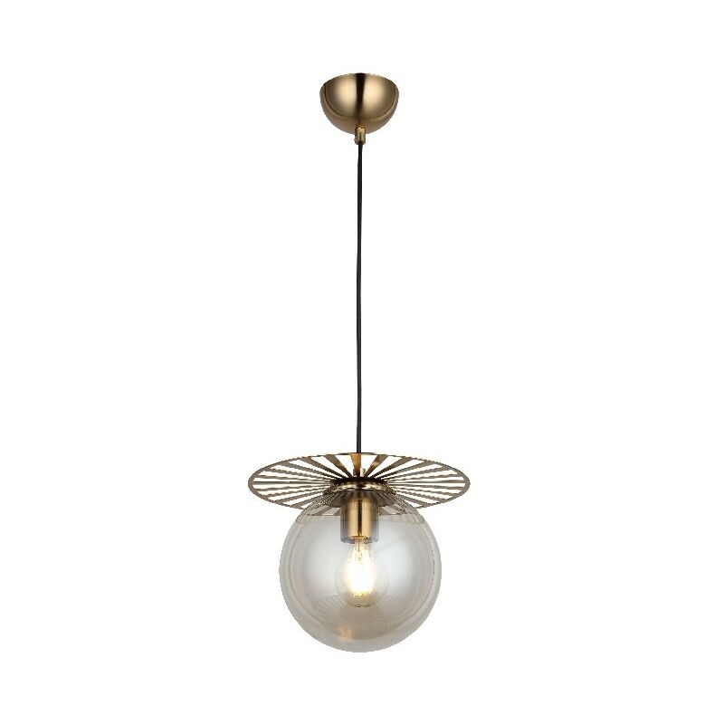 

Lampara de suspension Metal Black - arana - Lampara de techo - Oro en Metal, Vidrio, 25 x 25 x 100 cm, 1 x E27, Max 40W