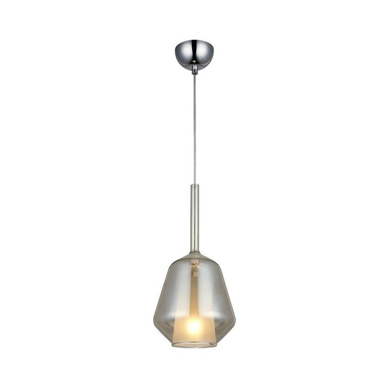 

Lampara de Suspension Onda - Arana - Lampara de techo - Cromo en Metal, Vidrio, 18 x 18 x 90 cm, 1 x E27, 40W