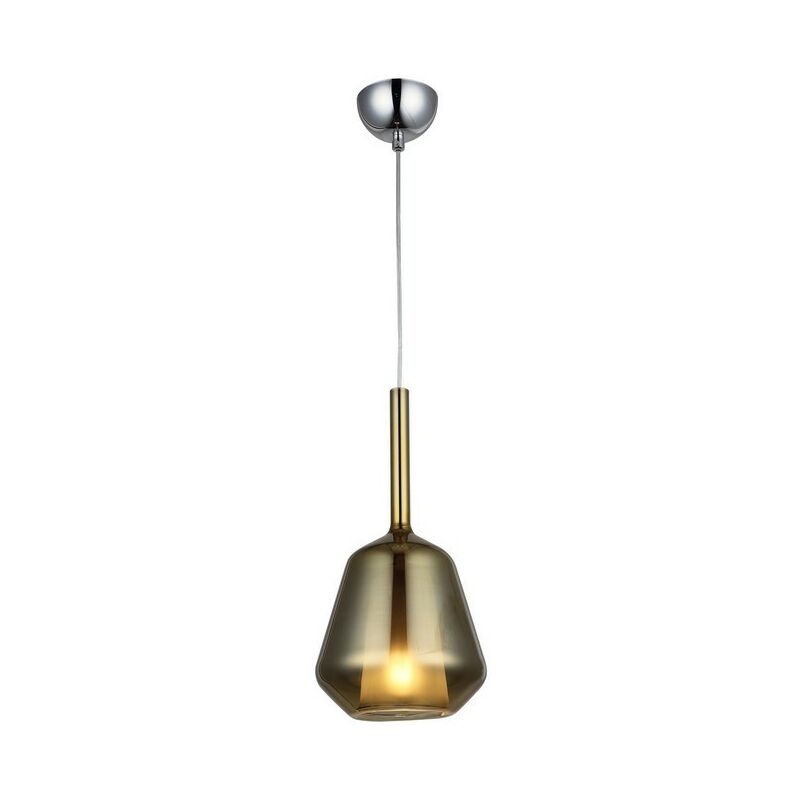 

Lampara de Suspension Onda - Arana - Lampara de techo - Cromo, Oro en Metal, Vidrio, 18 x 18 x 90 cm, 1 x E27, 40W