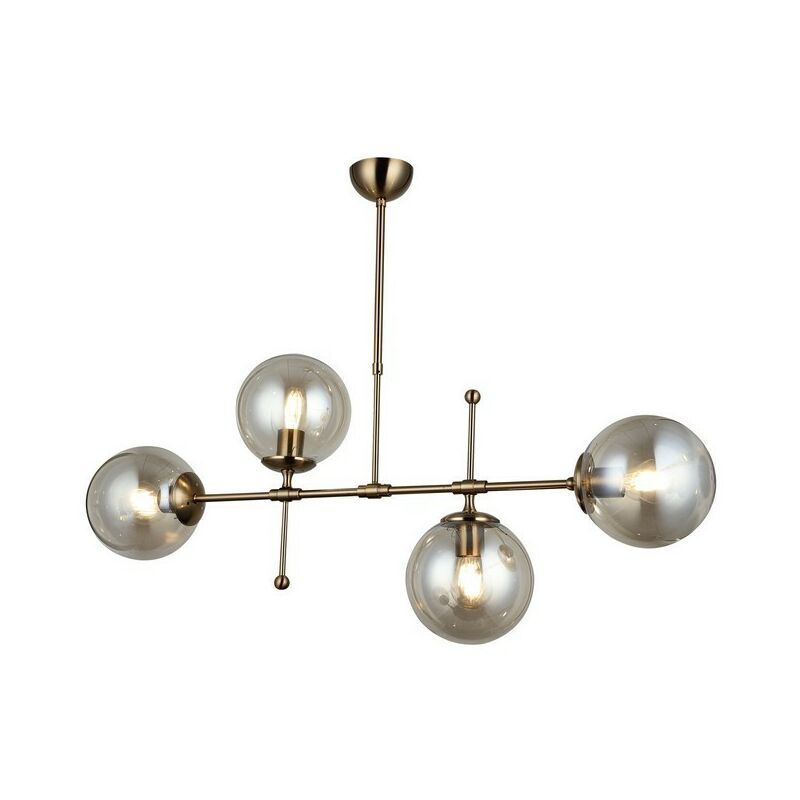 

Lampara de Suspension Polino - Arana - Lampara de techo - Negro, Oro en Metal, Vidrio, 98 x 18 x 70 cm, 4 x E27, 40W