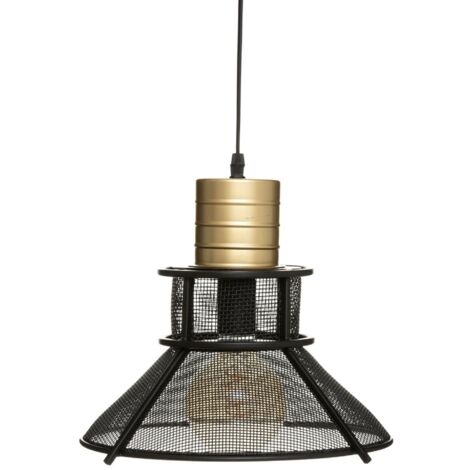 Lámpara de suspensión «Rodo» - metal - negro D32 cm - Atmosphera créateur d'intérieur