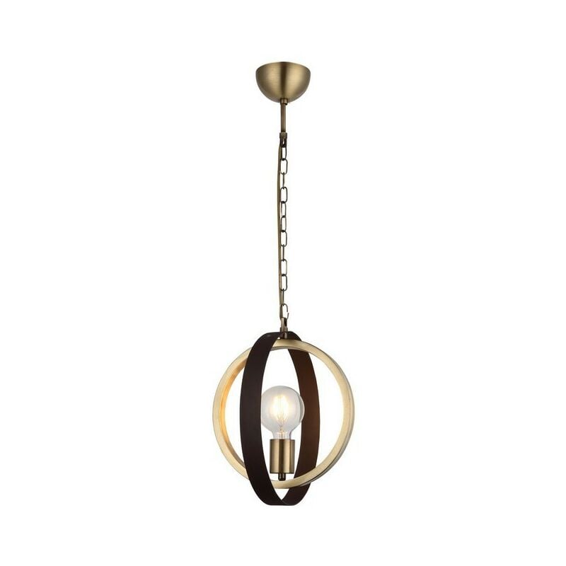

Lampara de Suspension Tado - Arana - Lampara de techo - Oro, Marron en Metal, 24,5 x 28 x 91 cm, 1 x E27, Max 40W