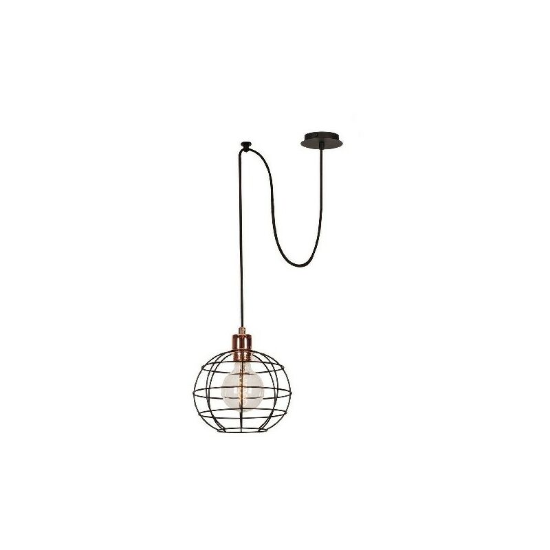 

Lampara de Suspension Wire-Fall - arana - Lampara de techo - Cobre, Negro en Metal, pintura electrostatica, 100 x 20 x 113 cm, 1 x E27, Max 100W