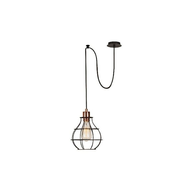 

Lampara de Suspension Wire-Fall - arana - Lampara de techo - Cobre, Negro en Metal, pintura electrostatica, 100 x 20 x 113 cm, 1 x E27, Max 100W