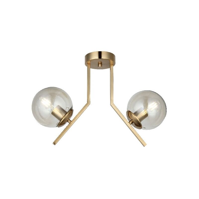 

Lampara de Suspension Wires - Luz de techo - de la pared - Oro en Metal, Vidrio, 15 x 50 x 35 cm, 2 x E27, Max 40W