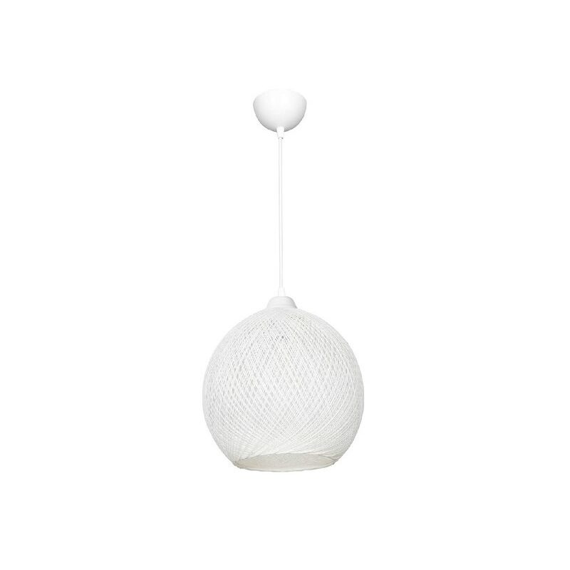 

Lampara de suspension Yumak - Techo - Blanco en Cuerda, 22 x 22 x 65 cm, 1 x E27, Max 20W