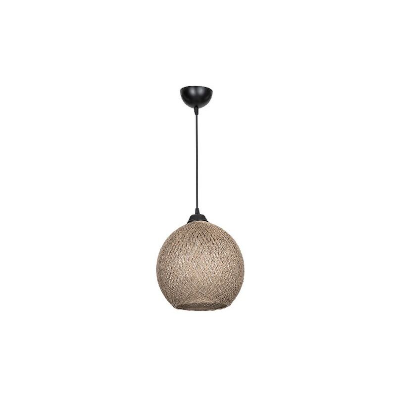 

Lampara de suspension Yumak - Techo - Marron en Cuerda, 22 x 22 x 65 cm, 1 x E27, Max 20W