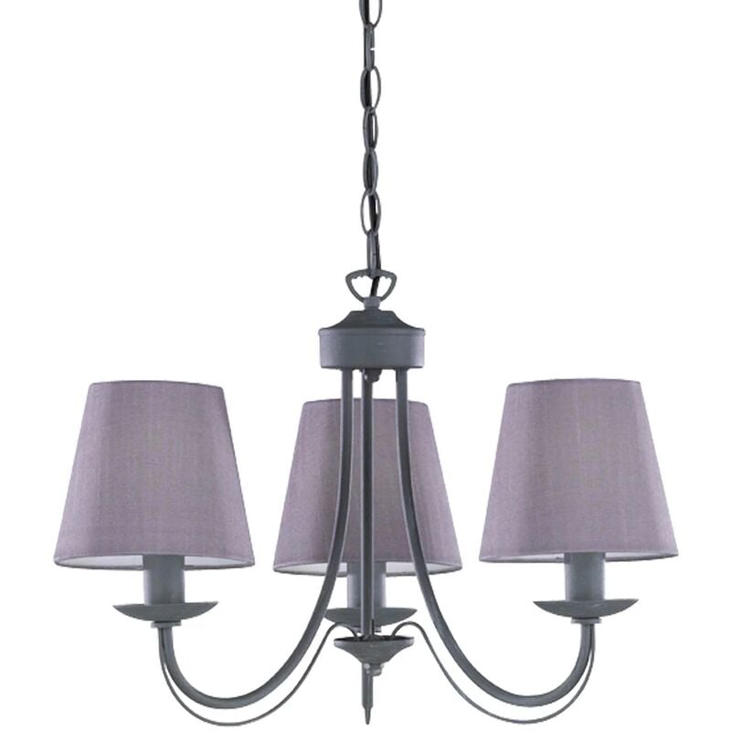 

LÁMPARA DE TECHO 3 LUCES ARIZONA GRIS - Lúzete