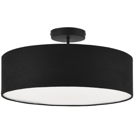 Lámpara de techo 3 x E27 diámetro 45 cm negro blanco 030007606