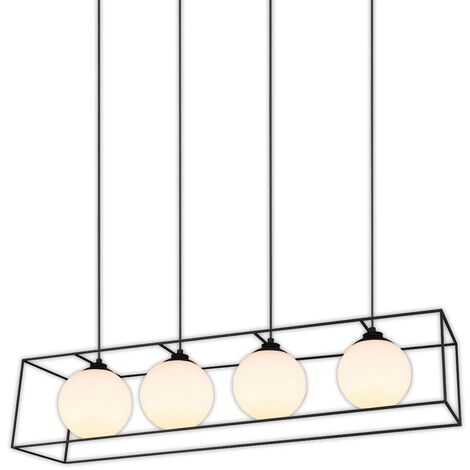 LÁMPARA DE TECHO 4 LUCES DÉBORA METAL NEGRO