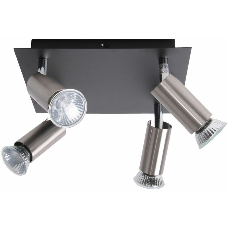 

Lámpara de techo ajustable para sala de estar, comedor, iluminación plateada, foco de lectura Brilliant G14835 / 76