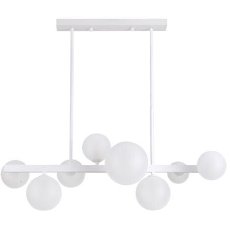 Lampara de techo alargada Lozolla 8xg9 Blanca