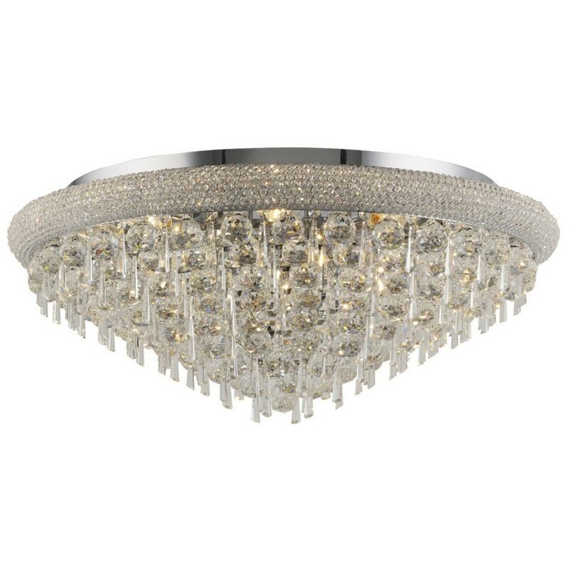 

Inspired Lighting - Inspired Diyas - Alexandra - Flush Ceiling 16 Cromo pulido claro, cristal