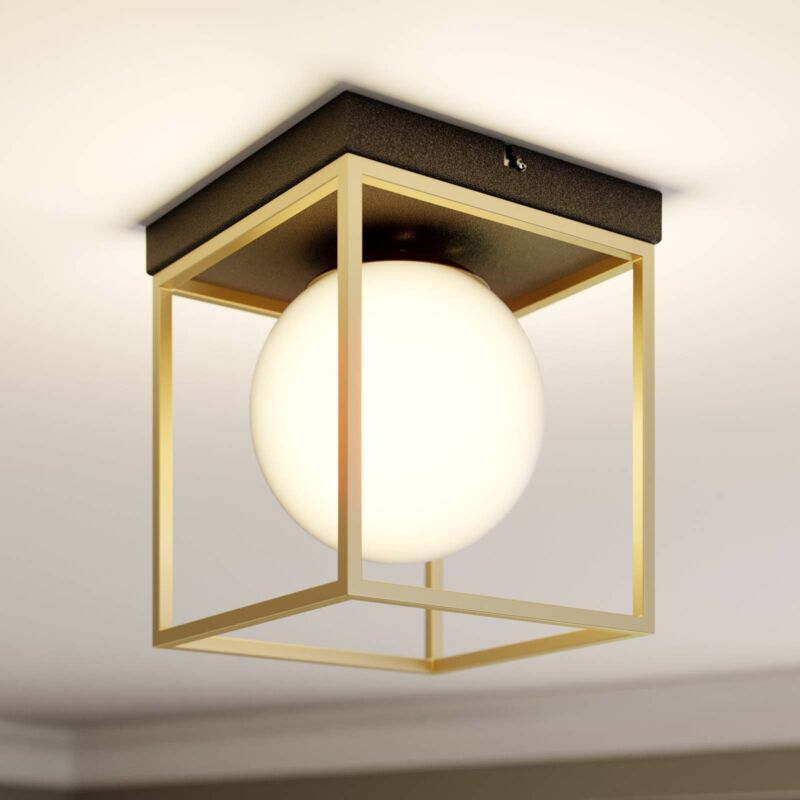 

Lámpara de techo Aloam bola cristal blanca, 1 luz