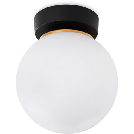 LÁMPARA DE TECHO ALTA BLANCA 1 PLANO DORADA E14