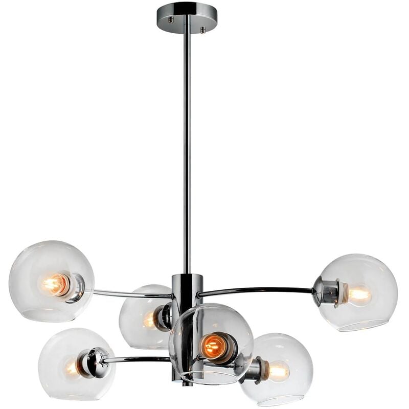 

Lúzete - Lámpara De Techo Atlantis 6 Luces Cromo