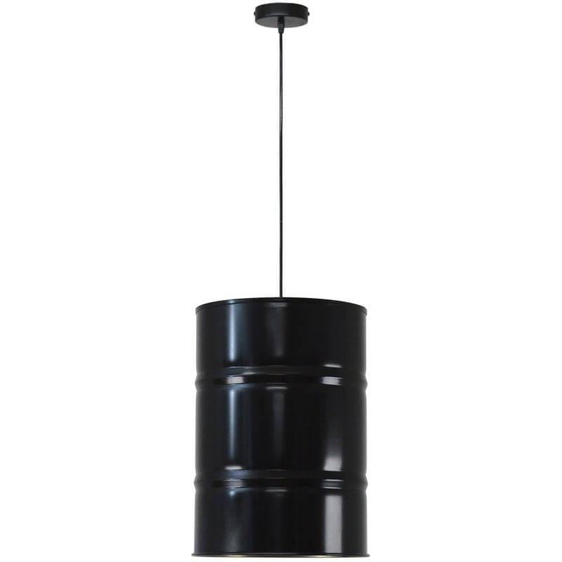 

Lampara de techo bidón industrial con bombilla Led – 31dia.x45 cm.