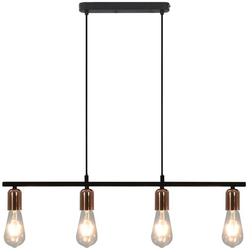 

Lámpara de techo bombillas filamento 2W negro cobre E27 80 cm