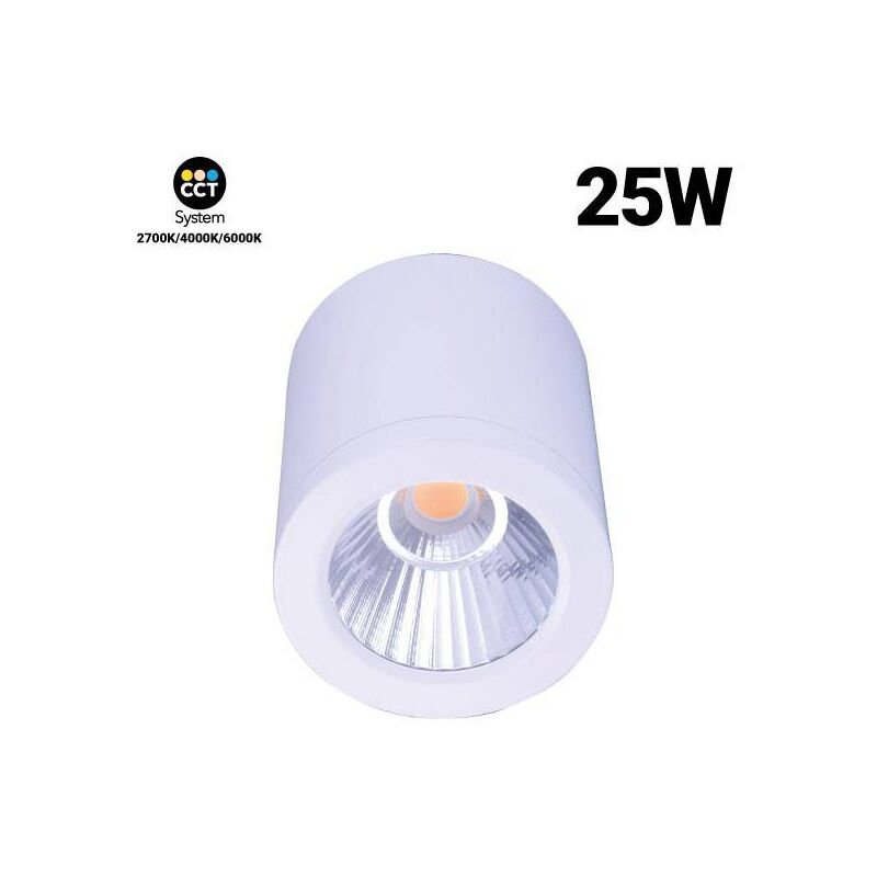 

Lámpara de techo CCT "GESS" COB 25W IP54 | Blanco