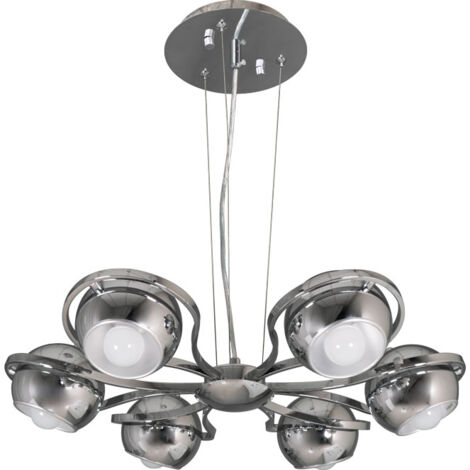 Lámpara de Techo CHIARA 6xE14 60d Plata/Cromo