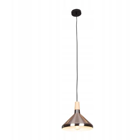 Lámpara de techo colgante de madera plateada para sala de estar y comedor