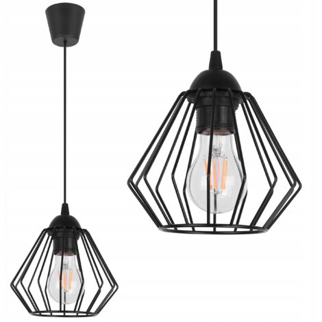 LÁMPARA DE TECHO COLGANTE DIAMOND LOFT EDISON RETRO