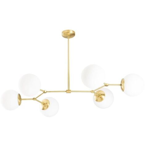 Lámpara de techo colgante dorada de 6 luces Model 11