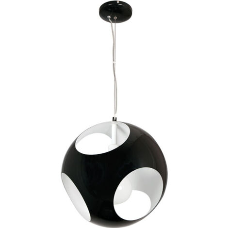 Lámpara de techo colgante ERINA 1xE27 38d Negro/Blanco