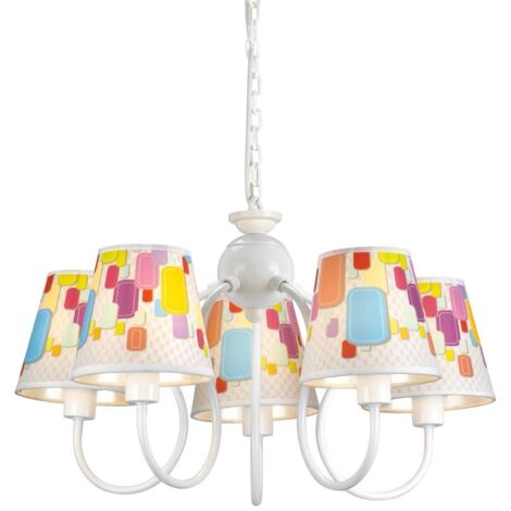 Lámpara de techo colgante infantil “Candy” IP20 fabricada en plástico multicolor