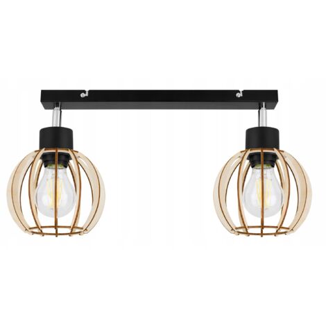 LÁMPARA DE TECHO COLGANTE LED MODERNA DE MADERA