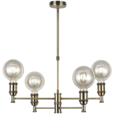 LÁMPARA DE TECHO COLGANTE MIYAKO ORO VIEJO 4 LUCES