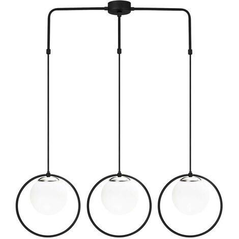 Lámpara de techo colgante "Model 10" de 3 luces (3xE27) – Negro