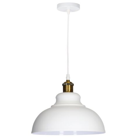 Lámpara de techo colgante serie "Akure" E27 (40W máximo 230V) IP20 Ø20cm color blanco