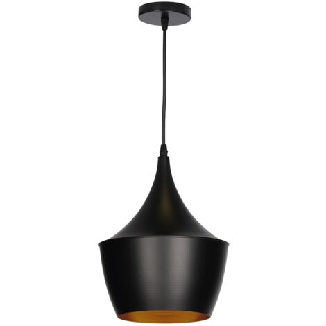 Lámpara de techo colgante Serie Gombe E27 Ø240mm Negro