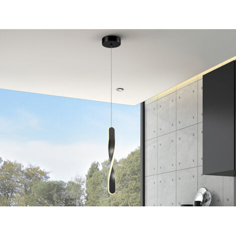 LÁMPARA DE TECHO COLGANTE TWIST 1L NEGRO