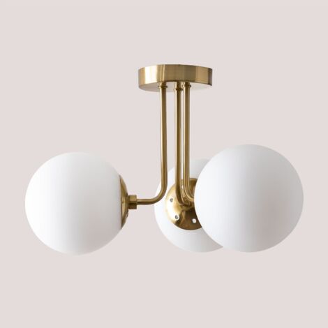 Lámpara de Techo con 3 Bolas de Cristal Garland SKLUM             