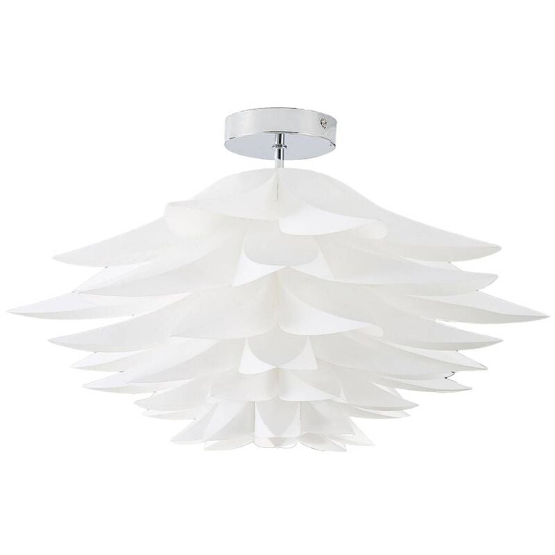 

Lámpara de techo con forma floral, en blanco