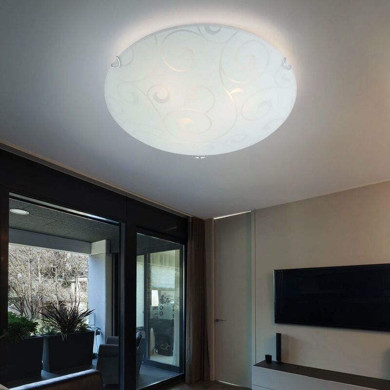 

Lámpara de techo con diseño de vidrio, comedor, pasillo, iluminación plateada satinada en un juego que incluye bombillas LED